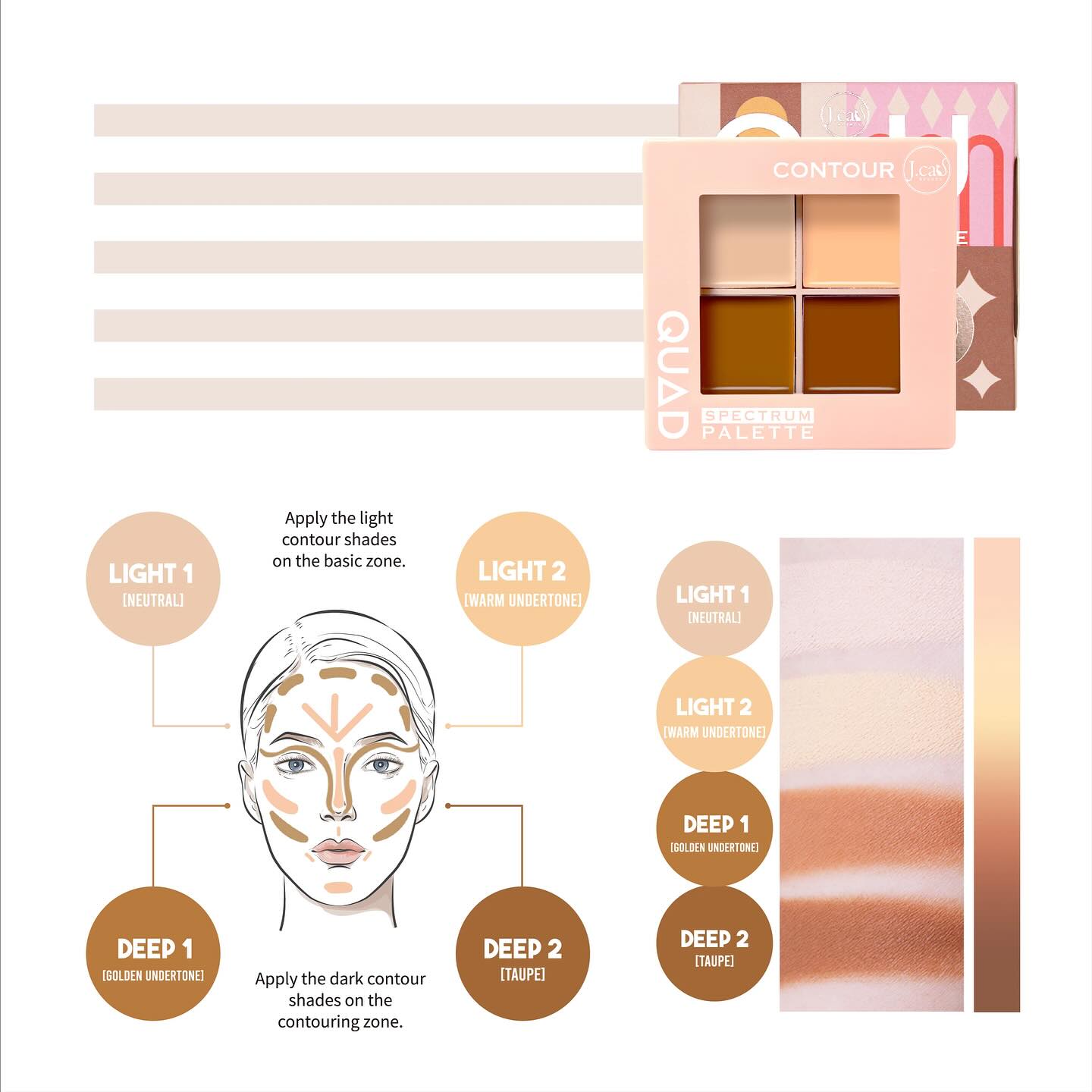 J CAT QUAD SPECTRUM CONTOUR PALETTE