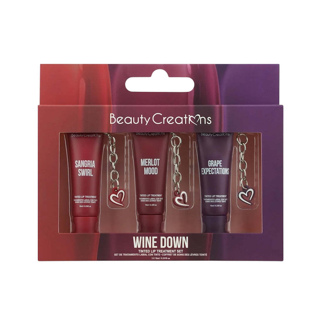 BEAUTY CREATIONS WINE DOWN TINTED LIP TREATMENT SET