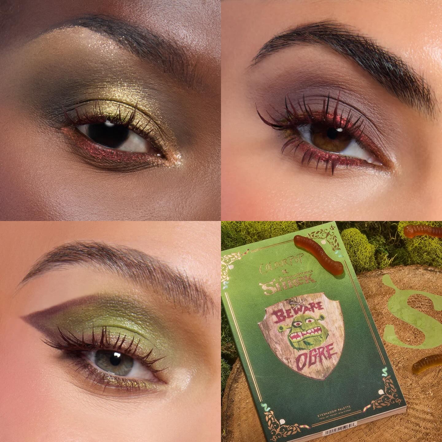 COLOURPOP X SHREK BEWARE OGRE PALETA SOMBRAS