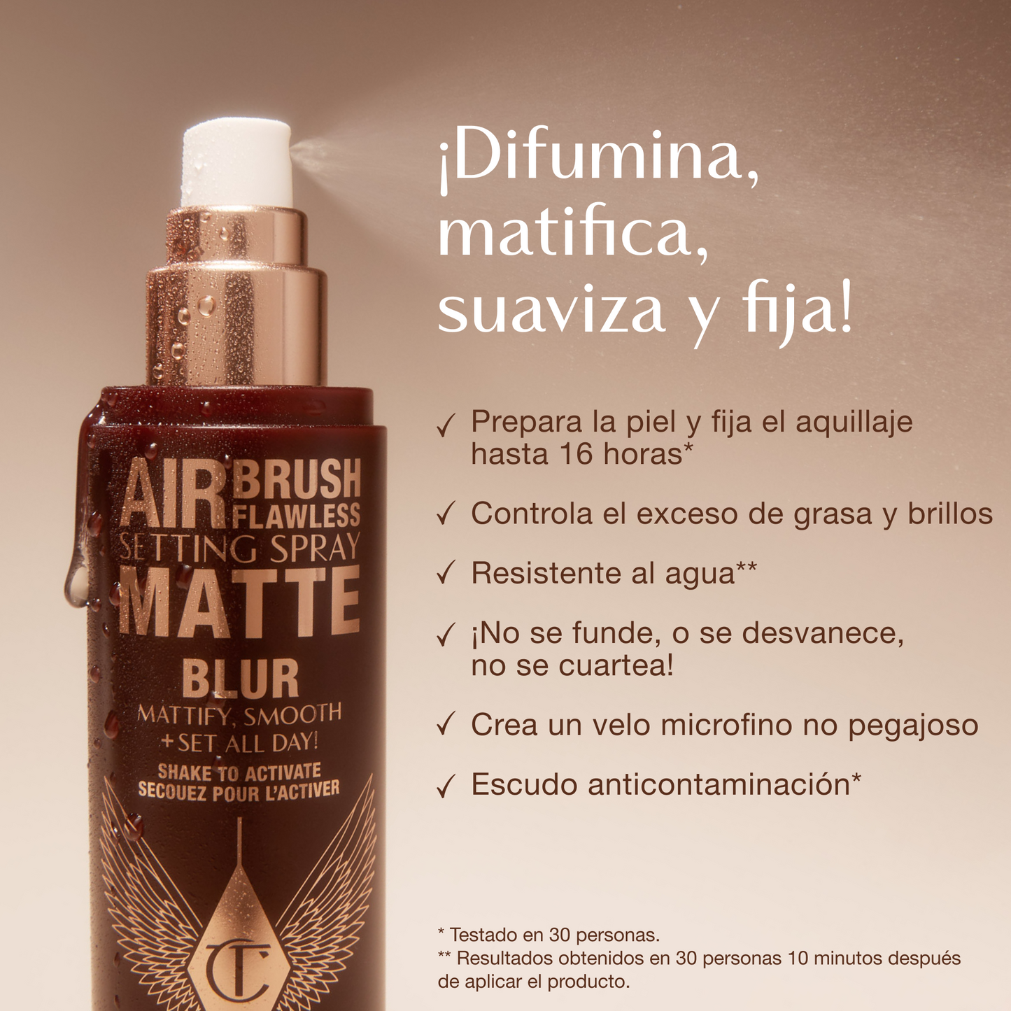 Airbrush Flawless Setting Spray Mate – Spray fijador matificante