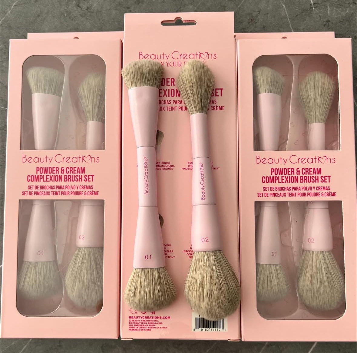 BEAUTY CREATIONS SET BROCHAS POLVO & CREMA