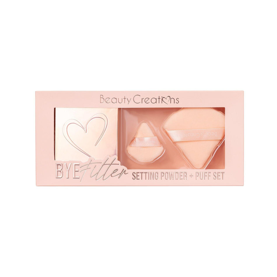 BEAUTY CREATIONS BYE FILTER SETTING POWDER + PUFF SET