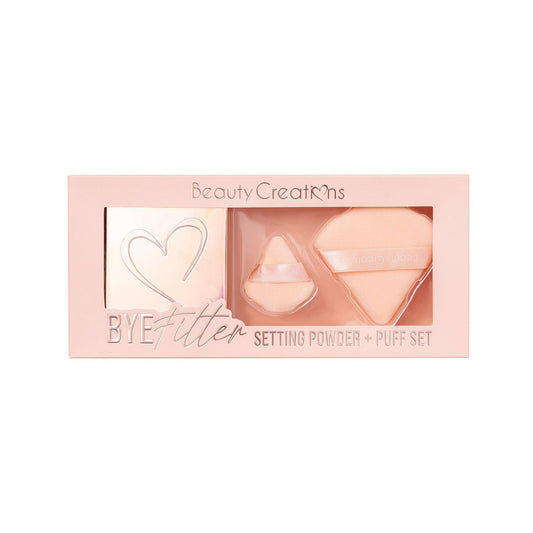 BEAUTY CREATIONS BYE FILTER SETTING POWDER + PUFF SET