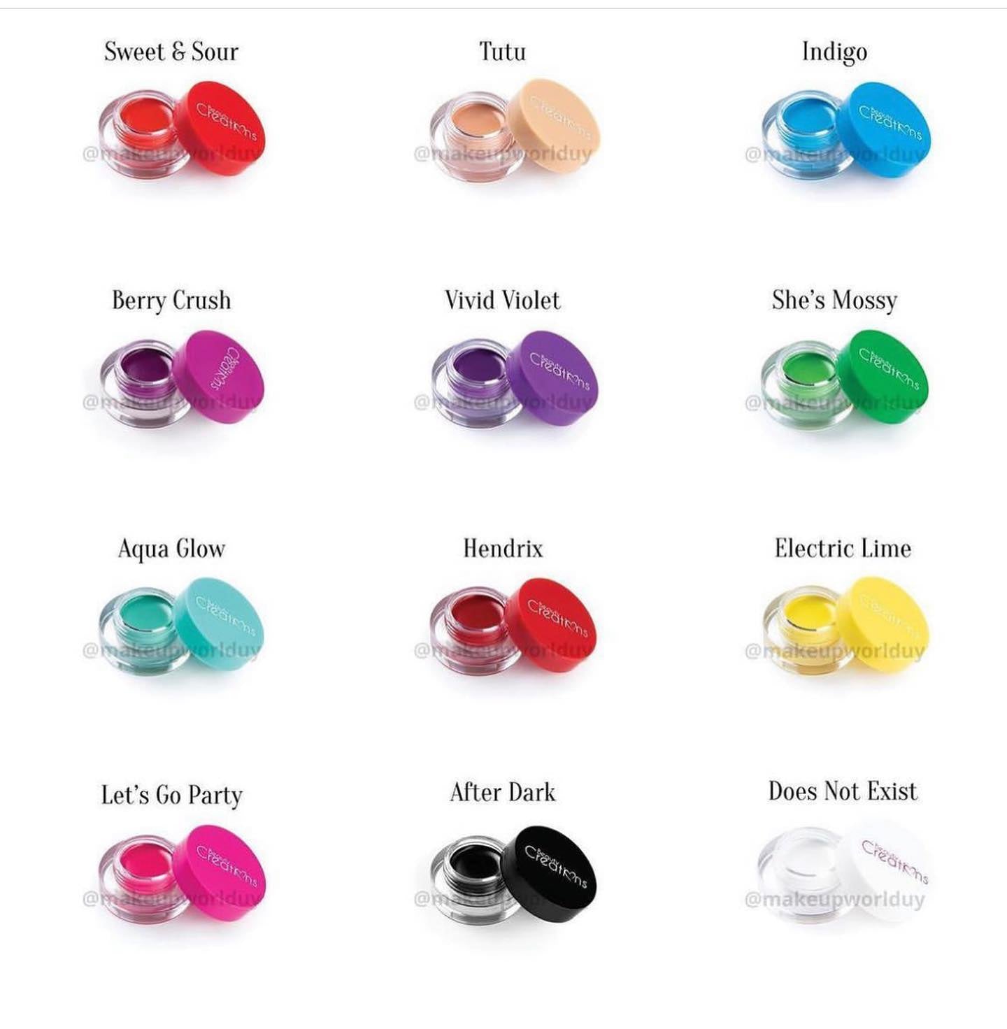 SET X 12 DELINEADOR GEL POT BEAUTY CREATIONS